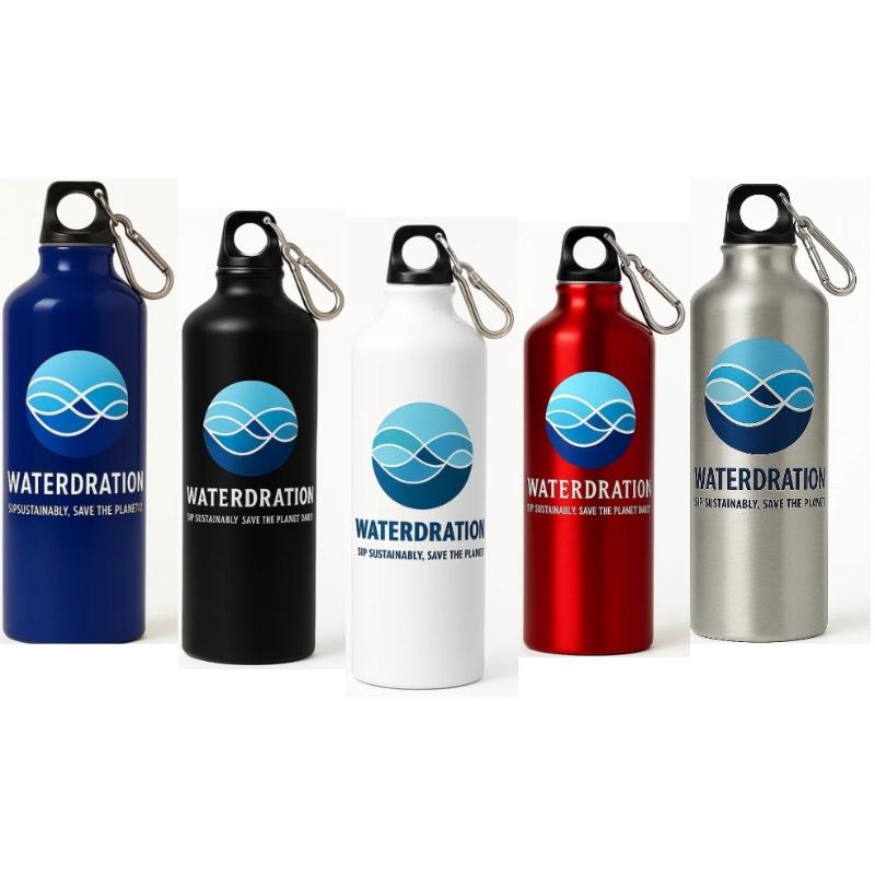 750ML Aluminum Water Bottle with Hook