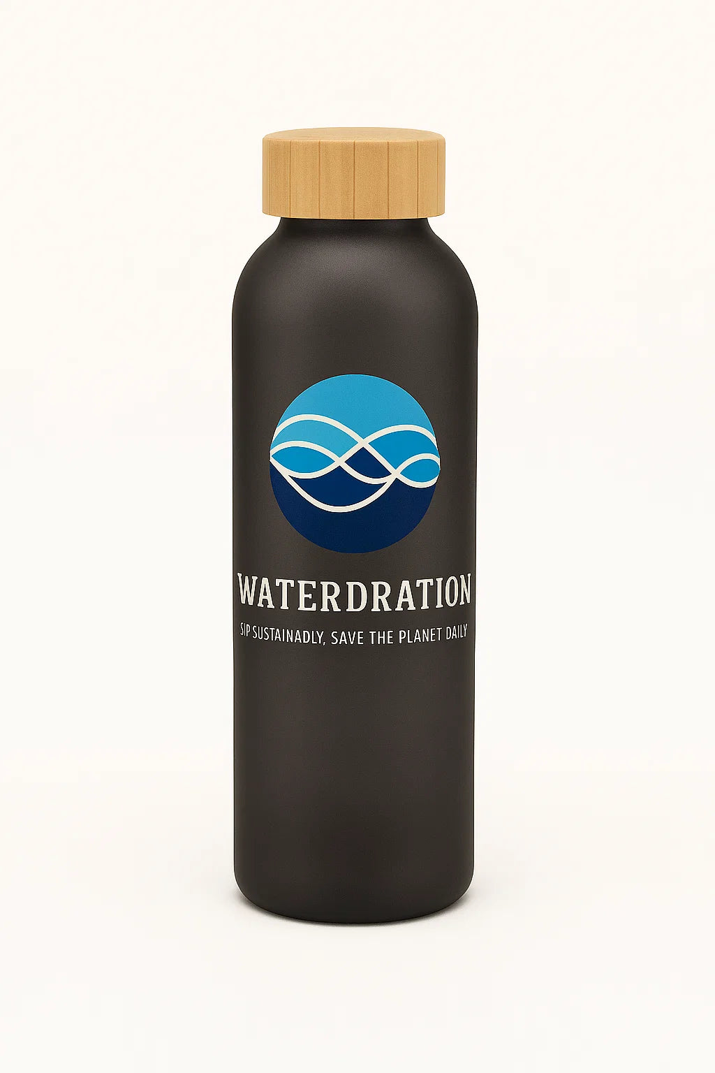 Water bottle glass & bamboo 500ml